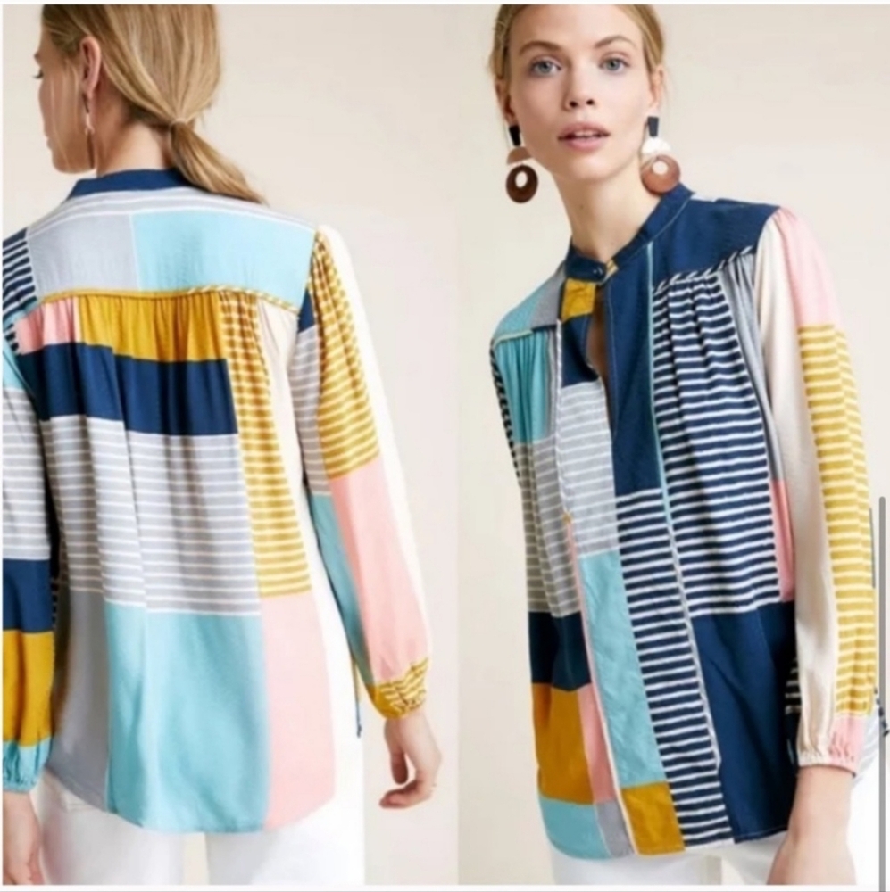 THE ODELLS Poet Blouse Size Small - Picture 6 of 6